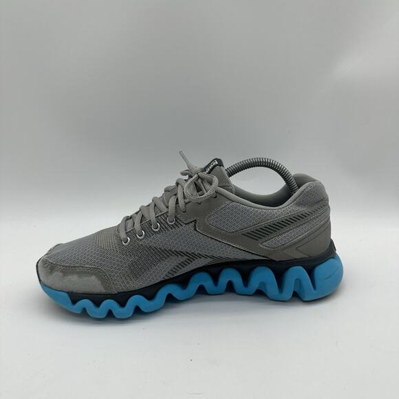 Womens Size 9.5 Reebok Zig Tech Blue/Gray Running Athletic Shoes Sneakers - Picture 6 of 11